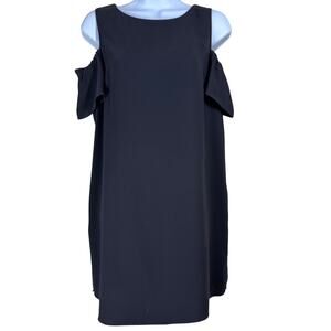 Amanda Uprichard Dryden Cold Shoulder Black Knee Length‎ Dress Women's Small